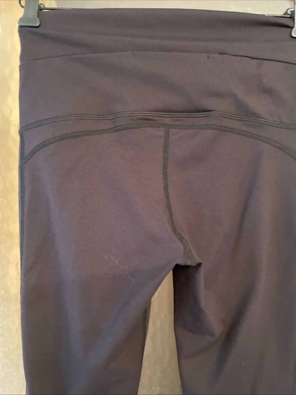 Womens Black High Rise Stretch Yoga Athletic Ankle Pants Size Medium